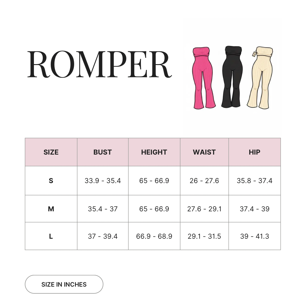Size guide for Romper