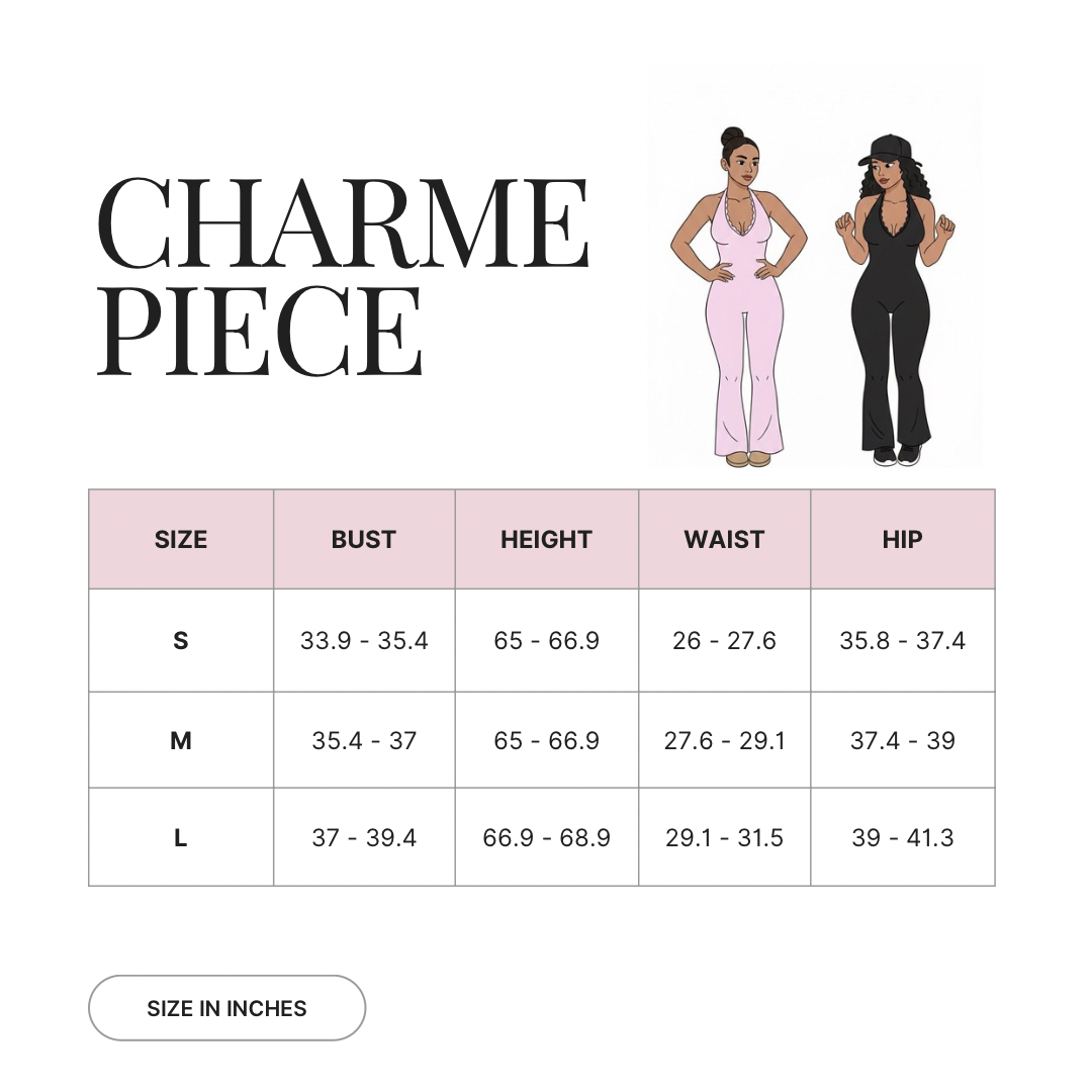 Size guide for Charme Piece
